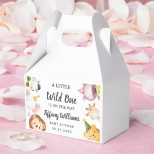 Wild One Jungle Safari Baby Shower Party Favor Boxes