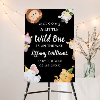 Wild One Jungle Safari Baby Shower Party Foam Board
