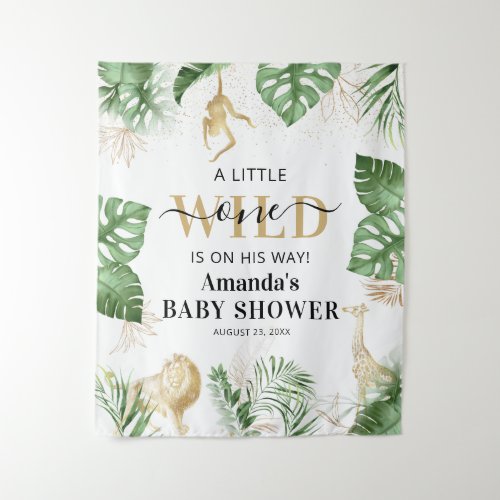 Wild One JungleSafari Baby Shower Photo Backdrop