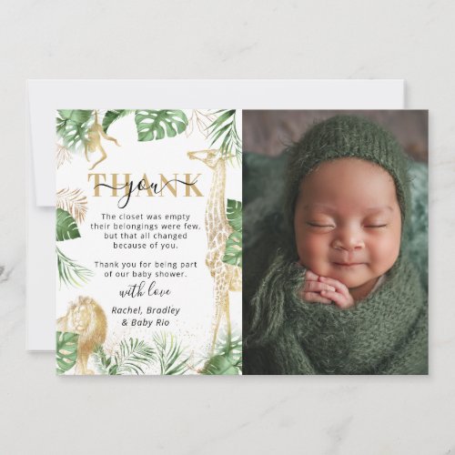Wild One Jungle Safari Greenery Baby Shower Photo