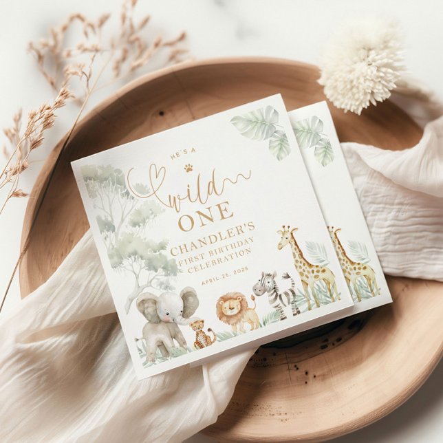 Wild One Jungle Safari Napkins (Creator Uploaded)