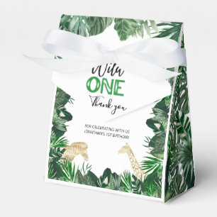 Wild One Jungle Safari Themed 1st Birthday Party Favor Boxes