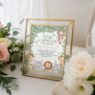 Wild One Jungle Time Capsule Sign