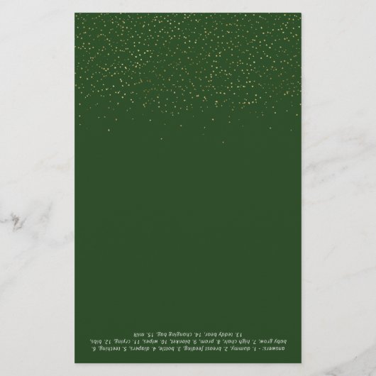 Wild One Jungle 'Word Scramble' Game Baby Shower (Back)