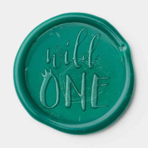 Wild One King Crown 1st 1 One Birthday Party Wax Seal Sticker