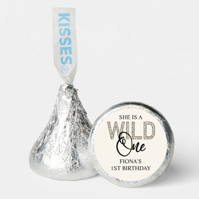 Wild One Leopard First Birthday Hershey®'s Kisses® (Front)