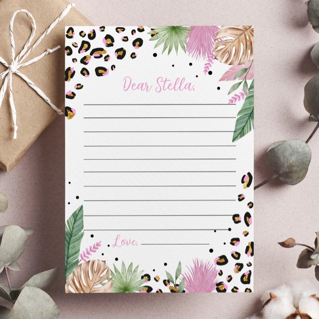 Wild One Leopard Time Capsule Note Message Card (Creator Uploaded)