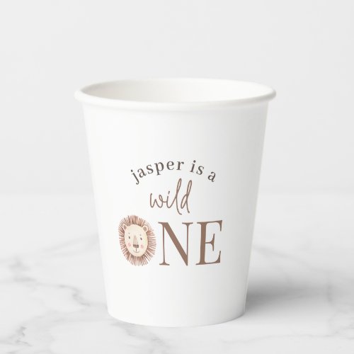 Wild One Lion Face Paper Cups