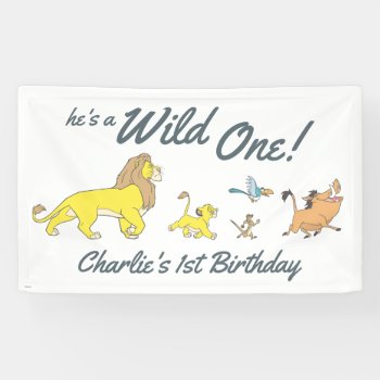 Wild One | Lion King First Birthday Banner by lionking at Zazzle