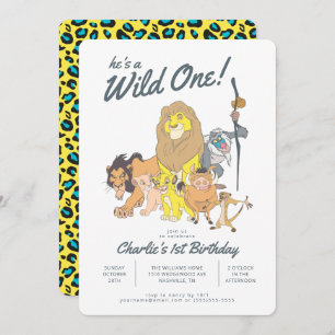 Wild One   Lion King First Birthday Invitation