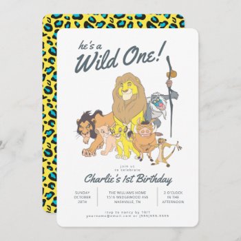 Wild One | Lion King First Birthday Invitation by lionking at Zazzle