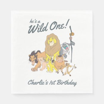 Wild One | Lion King First Birthday  Napkins by lionking at Zazzle