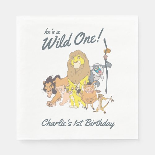 Wild One  Lion King First Birthday  Napkins