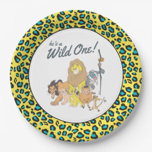 Wild One Lion King First Birthday Paper Plate