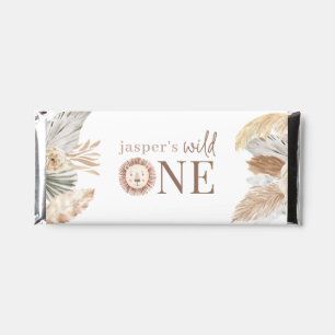 Wild One Lion Neutral Leaves Hershey Bar Favors