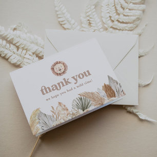 Wild One Lion Photo Thank You Card