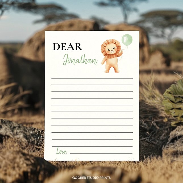 Wild One Lion Sage Time Capsule Note Message Card (Creator Uploaded)