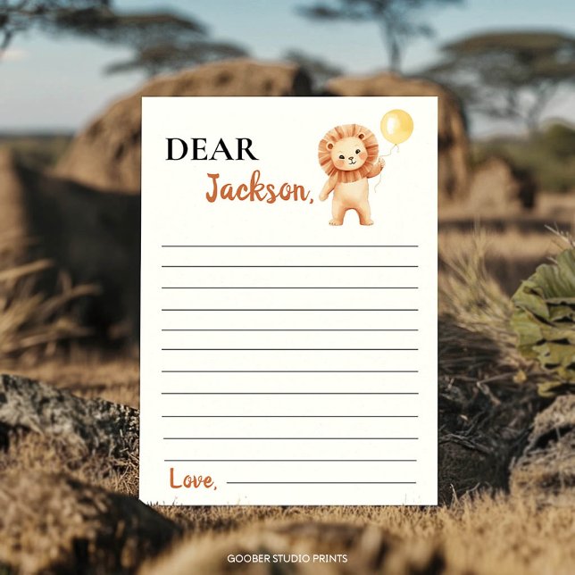 Wild One Lion Time Capsule Note Message Card (Creator Uploaded)