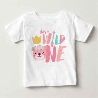 Wild One Lioness and Arrow | 1 Year Old Baby Girl Baby T-Shirt