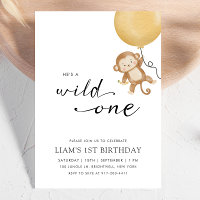 Wild One Minimalist Monkey First Birthday