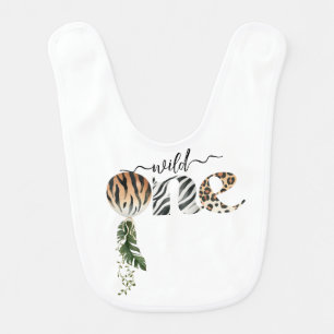 Wild One Modern Gender Neutral 1st Birthday Baby Bib