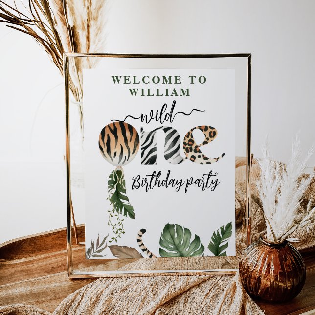 Wild One Modern Gender Neutral first Birthday Poster (Creator Uploaded)
