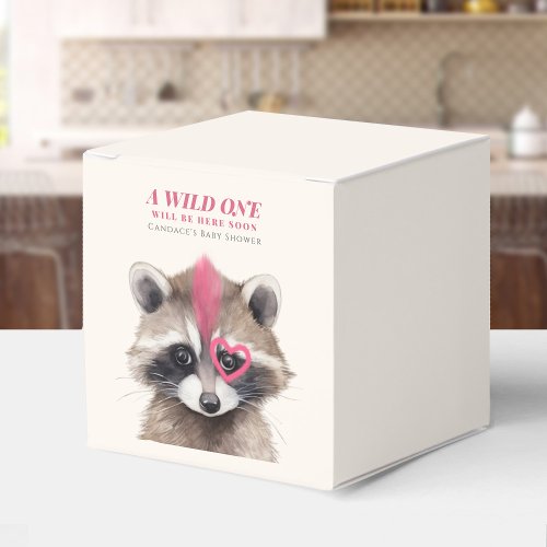 Wild One Mohawk Raccoon Baby Shower Favor Boxes