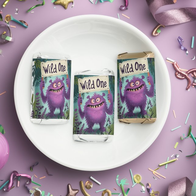 Wild One Monster Mini Chocolate Bar Party Favors (Creator Uploaded)