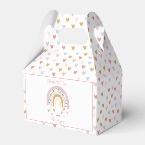 Wild One Muted Rainbow Girls 1st Birthday Party Favor Boxes