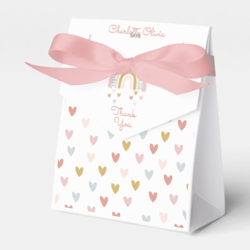 Wild One Muted Rainbow Girls 1st Birthday Party Favor Boxes
