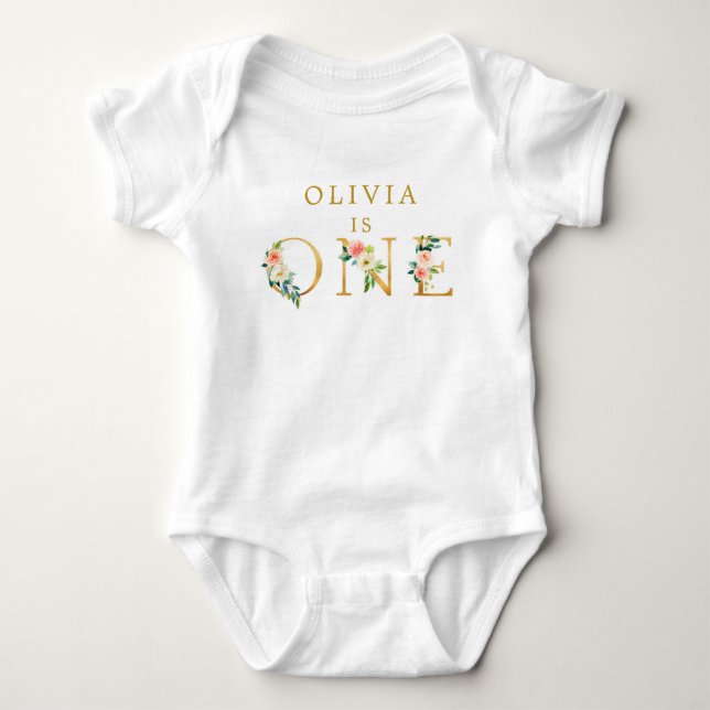 Wild One Onederful 1st Birthday Baby Bodysuit (Front)