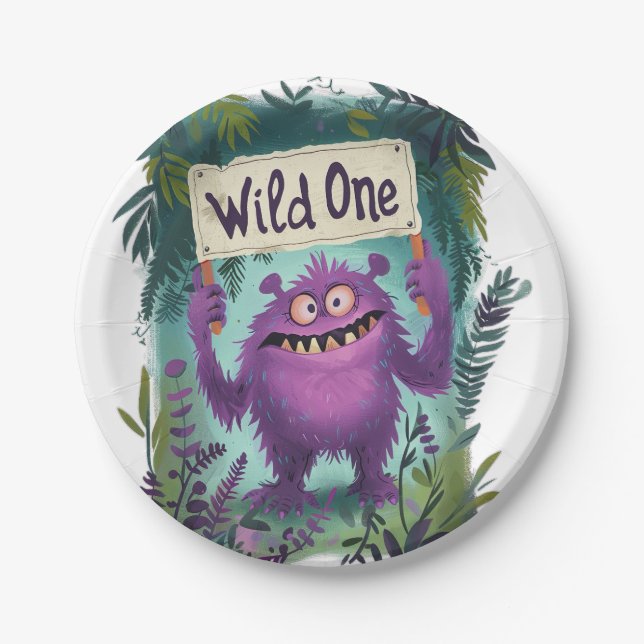 Wild One  Paper Plates (Front)