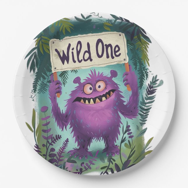 Wild One Paper Plates (Front)