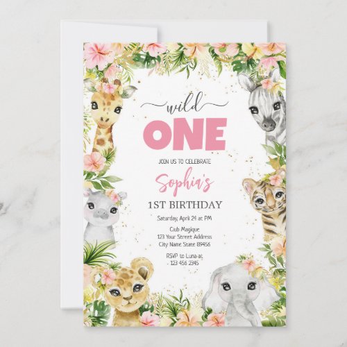 Wild One Party Animals Kids 1st Birthday