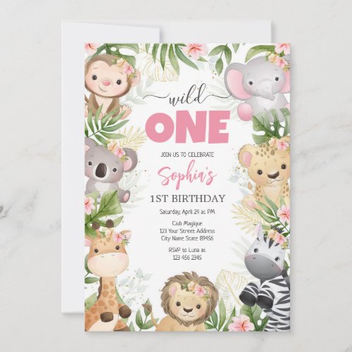 Wild One Party Animals Kids 1st Birthday