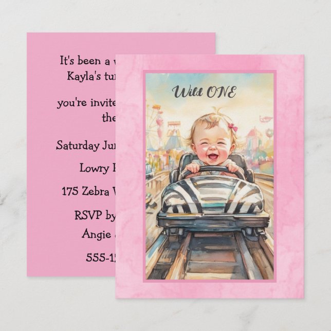 Wild ONE Party Digital Download Invitation (Front/Back)