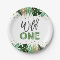 Wild One Party Paper Plate Jungle Animals Party