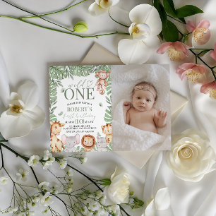Wild One Photo Birthday Invite