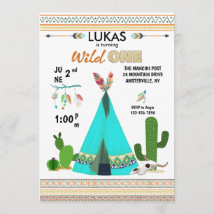 Wild ONE Photo Invitation