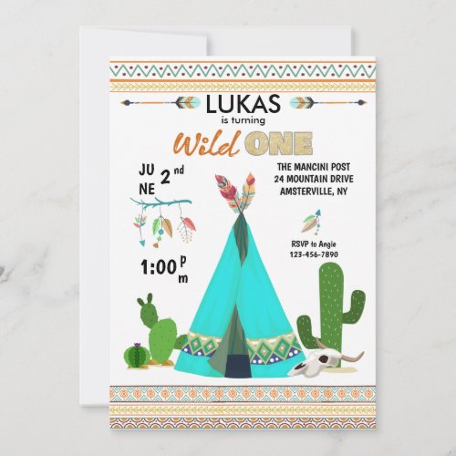 Wild ONE Photo Invitation