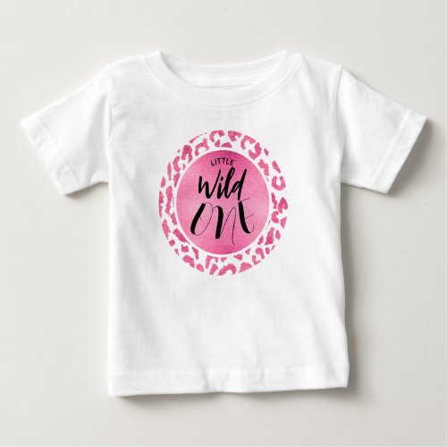 Wild One Pink Leopard Baby T_Shirt