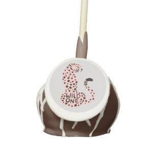 Wild One Pink Leopard First Birthday Cake Pops
