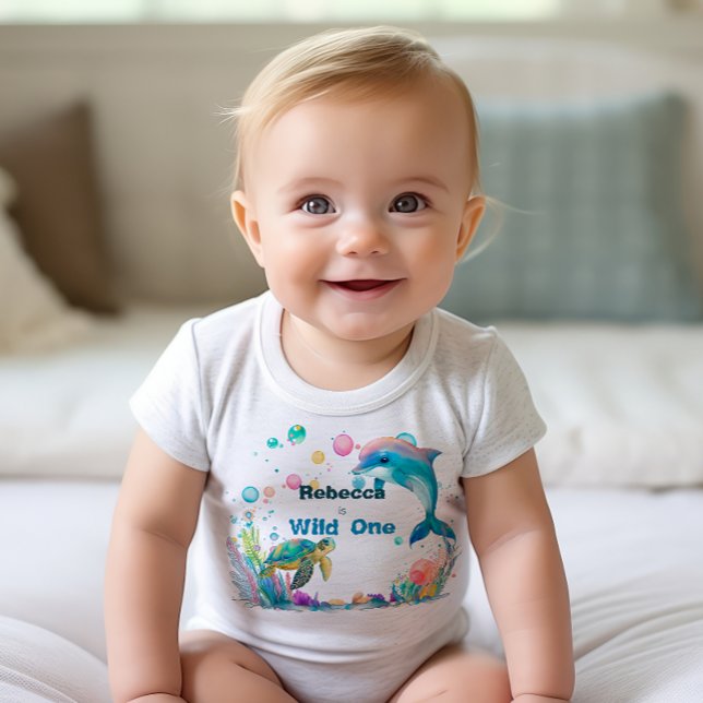 Wild One Playful Sea Life Baby Bodysuit (Creator Uploaded)