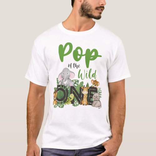 Wild One Pop Jungle Safari Birthday family T_Shirt