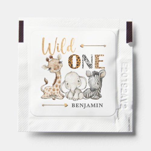 Wild One Safari 1st Birthday Hand Sanitizer Packet