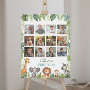 Wild One Safari 1st Birthday Milestone Sign