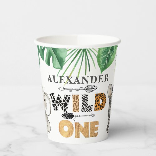 Wild One Safari 1st Birthday Paper cup