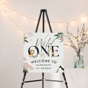 Wild One Safari 1st Birthday Party Foam Board