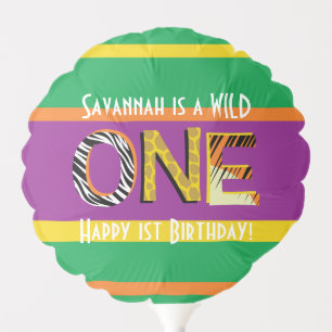 Wild One Safari 1st Birthday Party Kid's Balloon