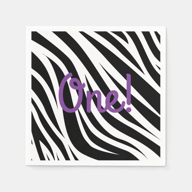 Wild One Safari 1st Birthday Party Kid's Napkins (Front)